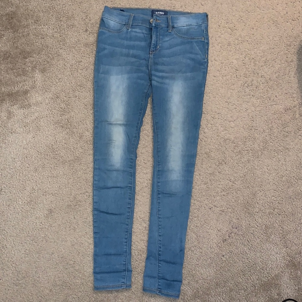 blue high waisted jegging